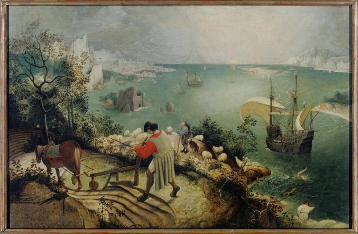 Pieter Bruegel's Landscape with the Fall of Icarus (1555-58)